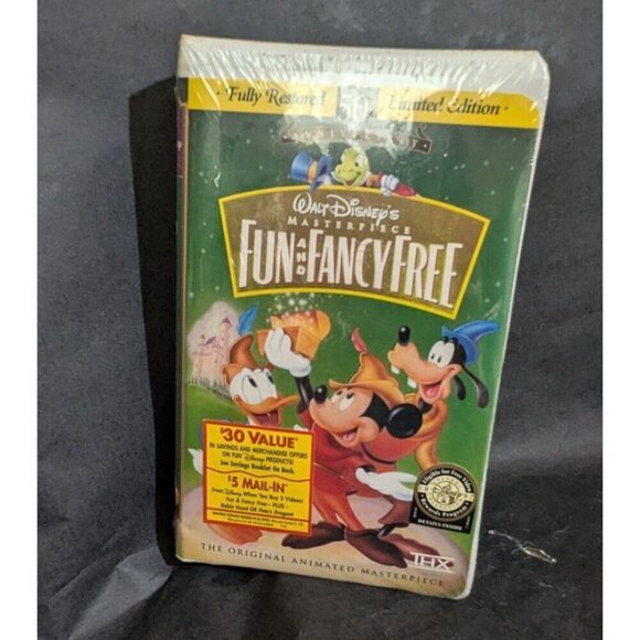 Walt Disney's Masterpiece Fun & Fancy Free VHS Limited Edition - Picture 1 of 7